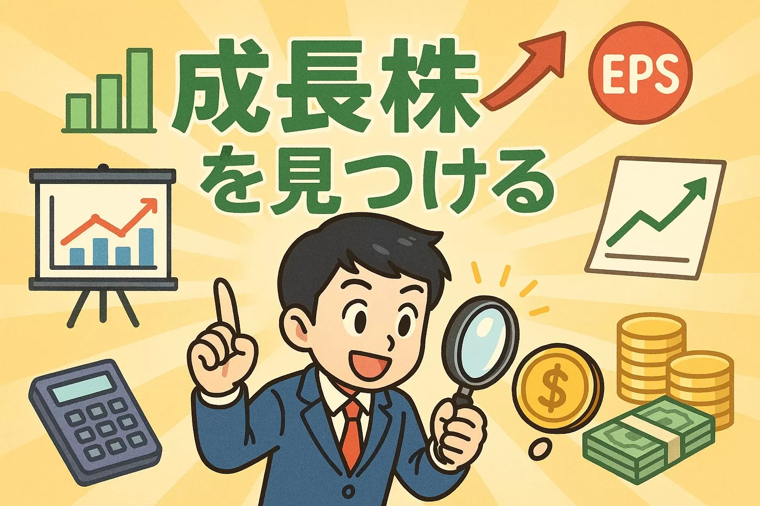 米国株の成長株を見つけるための財務指標5選