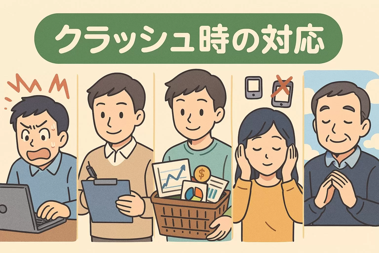 米国株の市場クラッシュ時に冷静に対応する方法5選