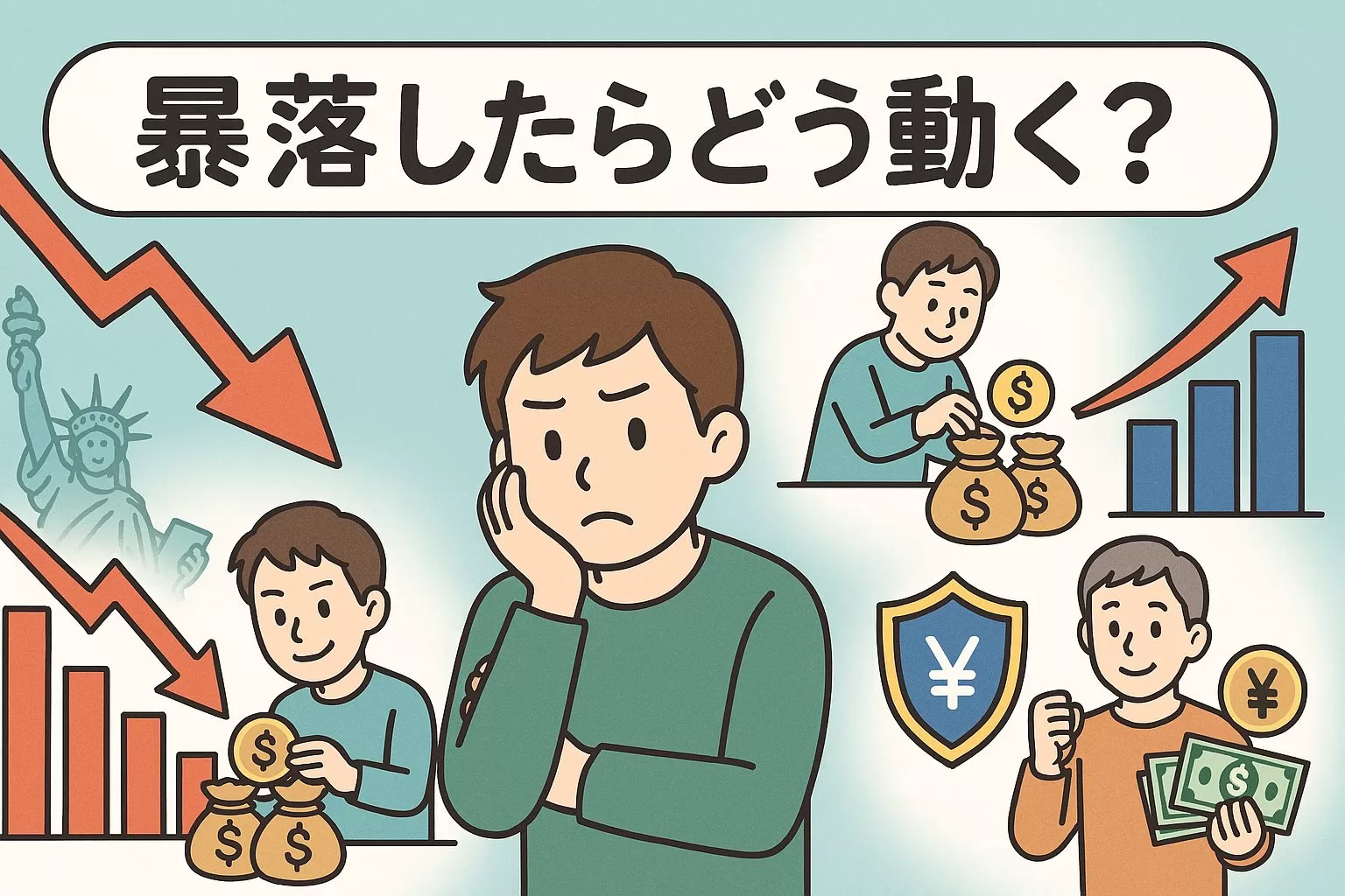 米国株が暴落したらどう動く?長期投資家が取るべき最強の5戦略