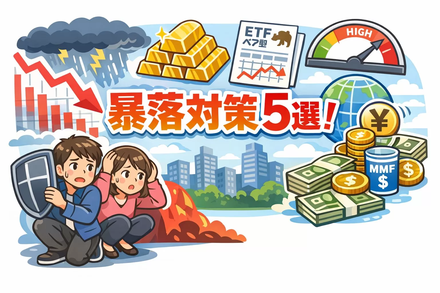 米国株の暴落対策5選！日本人が資産を守るための具体的なリスクヘッジ術