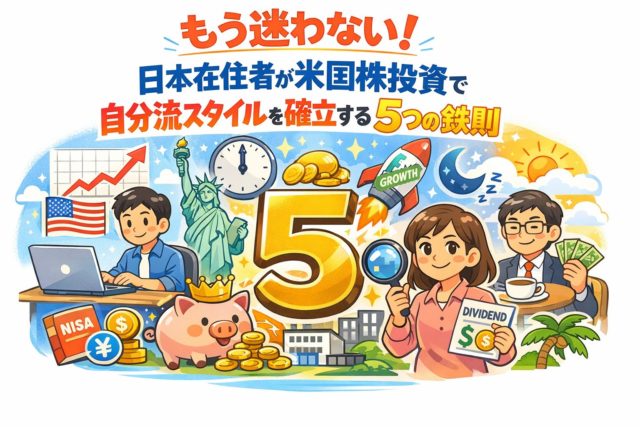 もう迷わない！日本在住者が米国株投資で自分流スタイルを確立する5つの鉄則